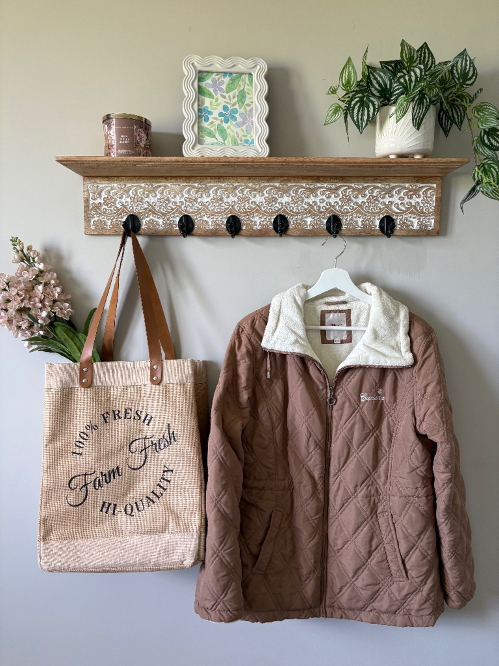 Quilted Sherpa-Lined Jacket
